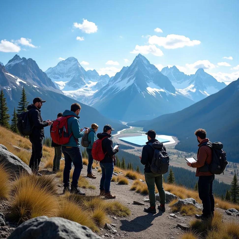 Aerial view of wind turbines generating renewable energy in a Canadian landscape